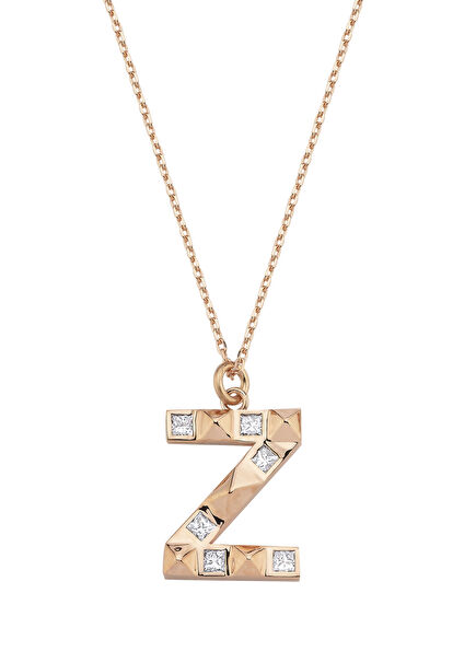 Diamond Detail Womens Gold Necklace